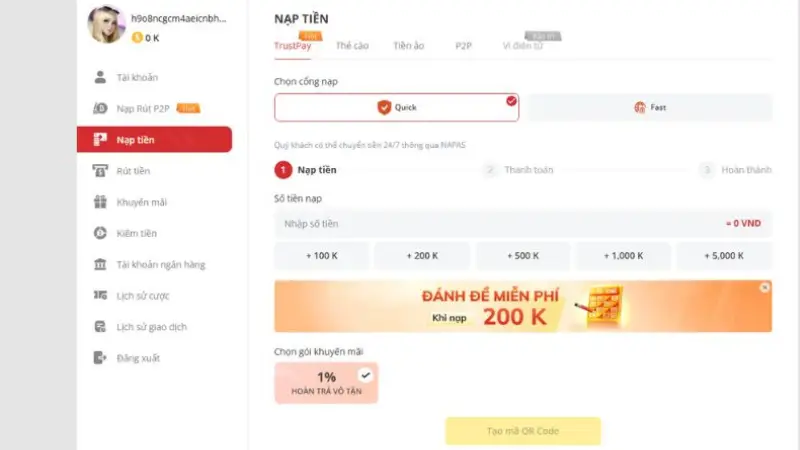 Quy trình nạp rút tiền Bayclub dành cho người mới